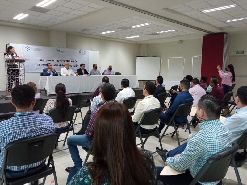 Llevan a cabo Foro para la implementación política estatal Anticorrupción