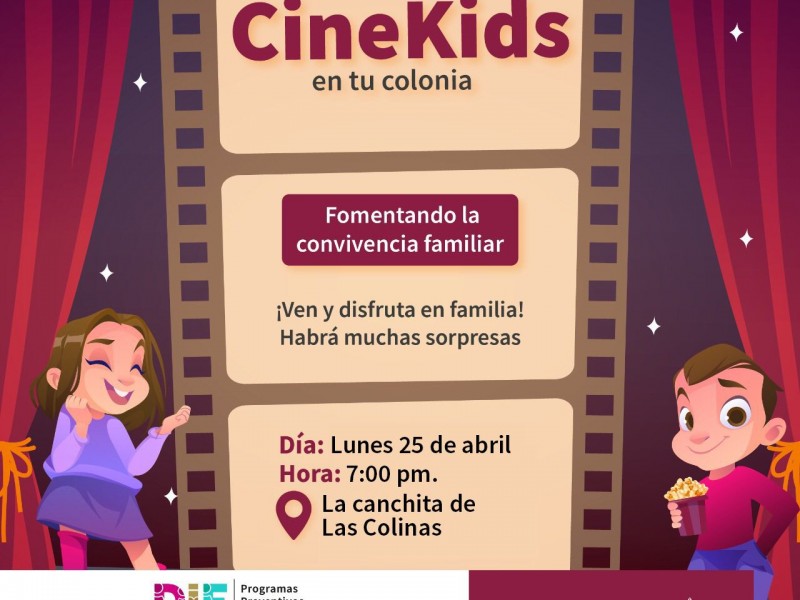 Llevará DIF Guaymas “Cine kids” a sector Las Colinas