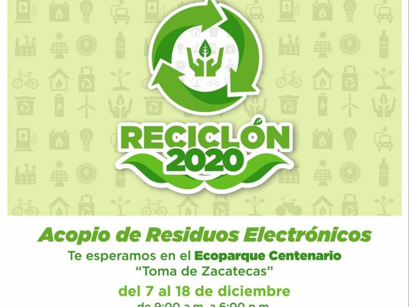 Lleve sus residuos electrónicos al reciclón 2020