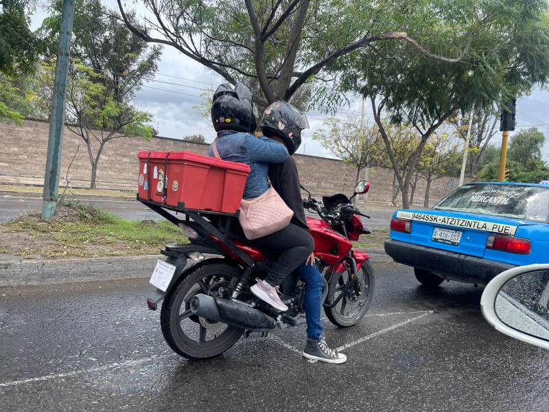 Lluvia aumenta accidentes en moto en la ciudad