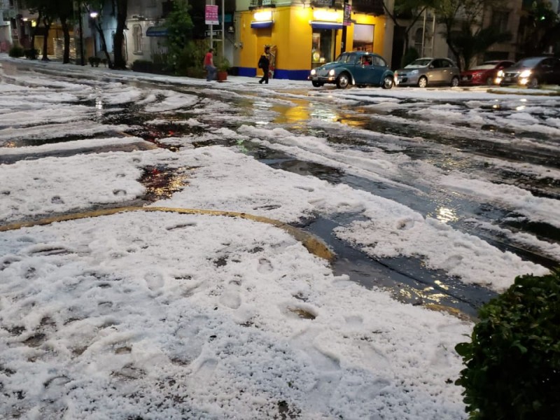 Lluvia con granizo afecta varias delegaciones