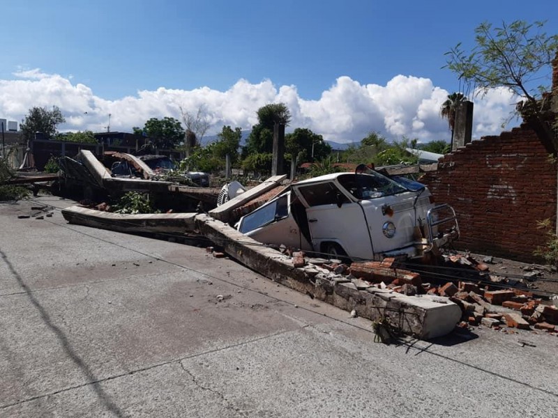 Lluvia deja diversas estragos en comunidad de Chietla