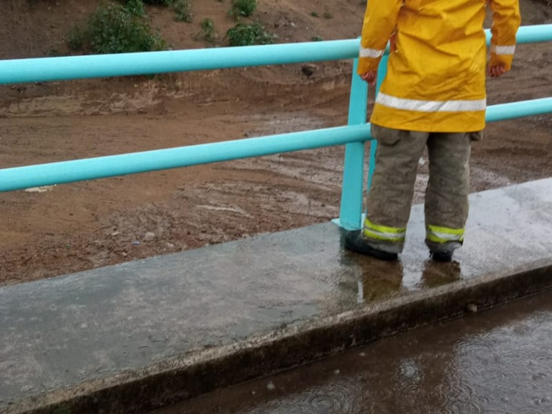 Lluvia deja inundaciones en vía pública en Tlajomulco