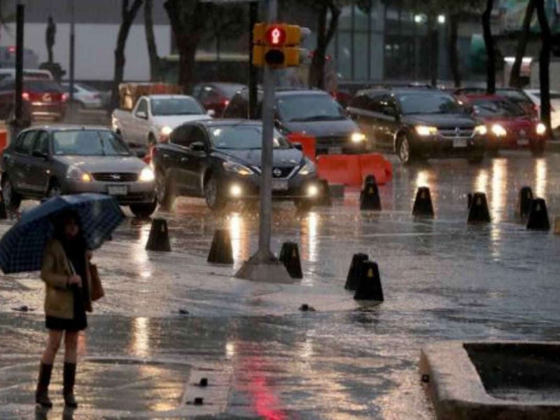 Lluvia en cuatro delegaciones de la CDMX