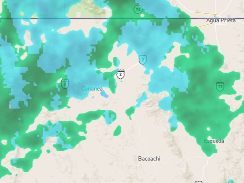Lluvia y frío para el sur de Sonora