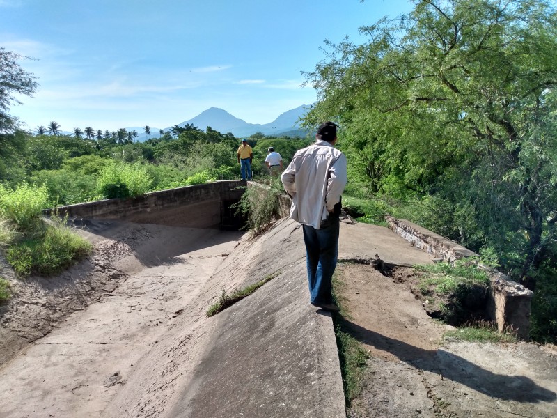 Lluvias afectan canal de riego Jalapa del Márquez