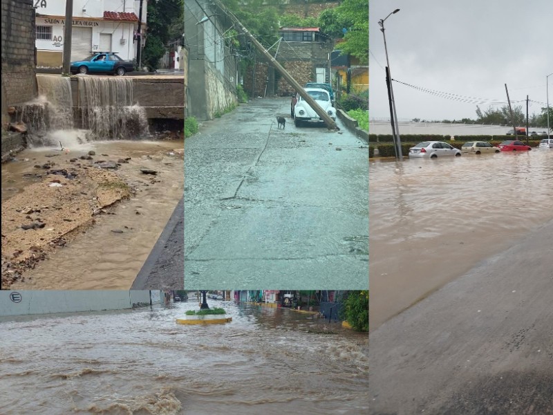 Lluvias de Erick causan afectaciones en Salina Cruz sin víctimas