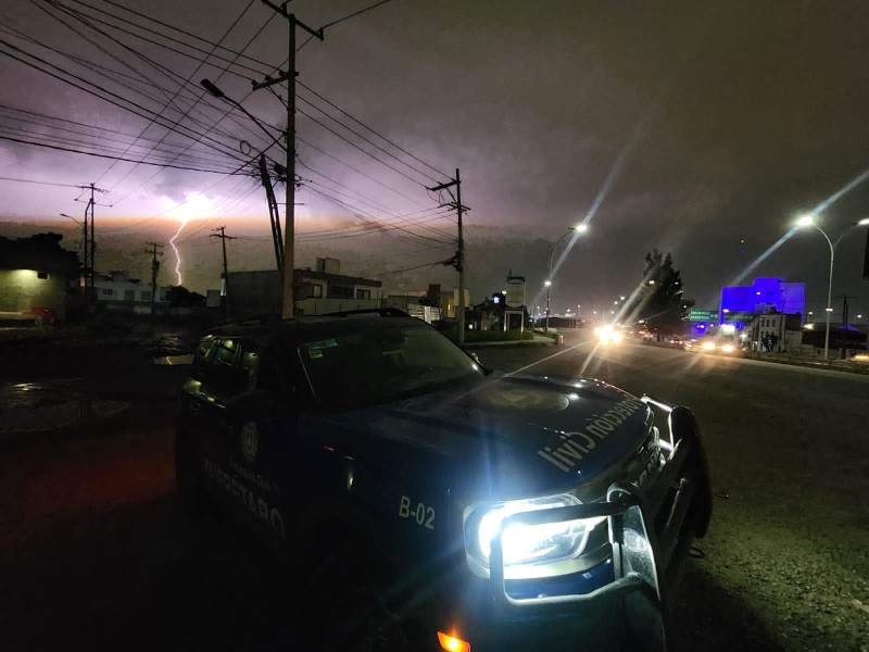 Lluvias de este lunes afectan al municipio de Corregidora