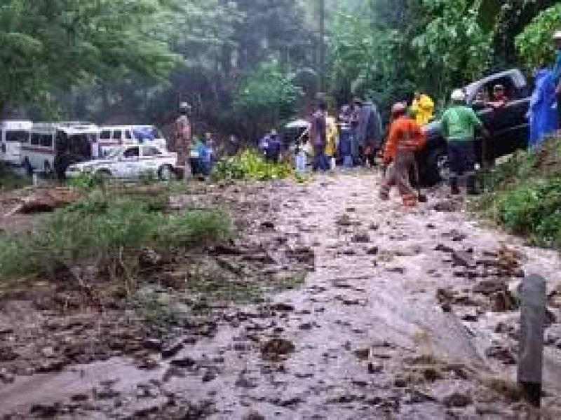Lluvias dejan deslaves en la región norte de Chiapas