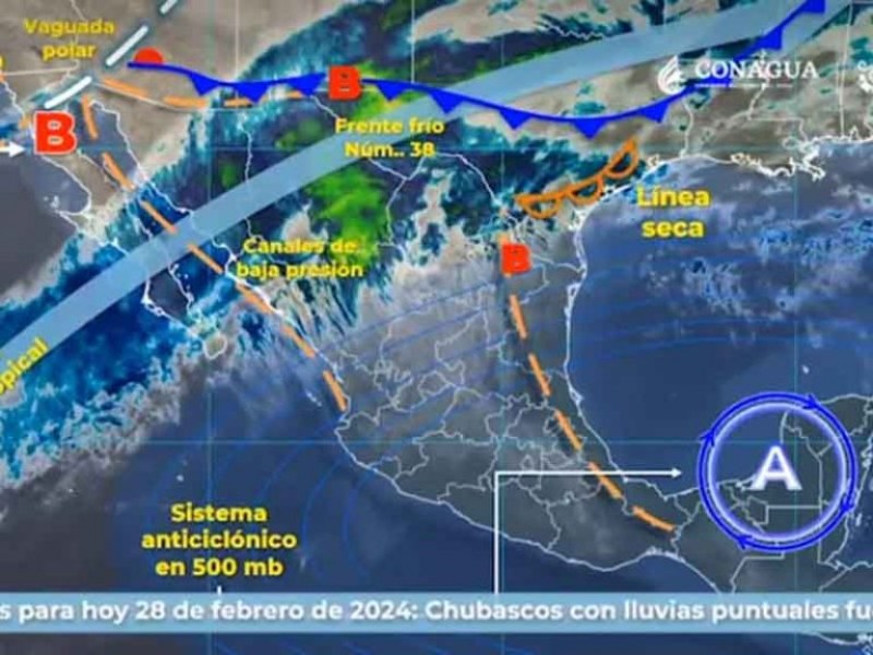 Lluvias mínimas en Chiapas por FF 38