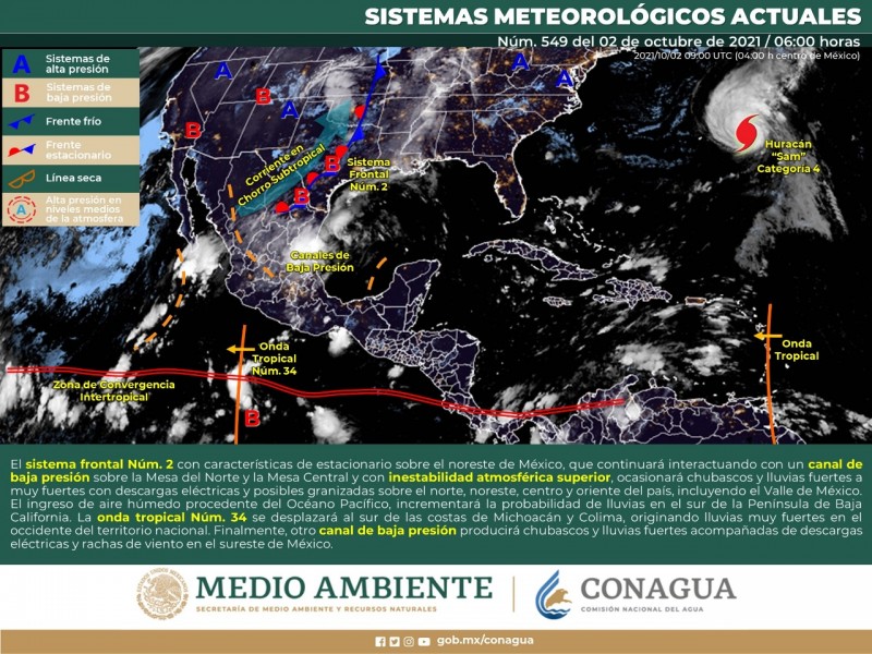 Lluvias muy fuertes en el norte del Pais