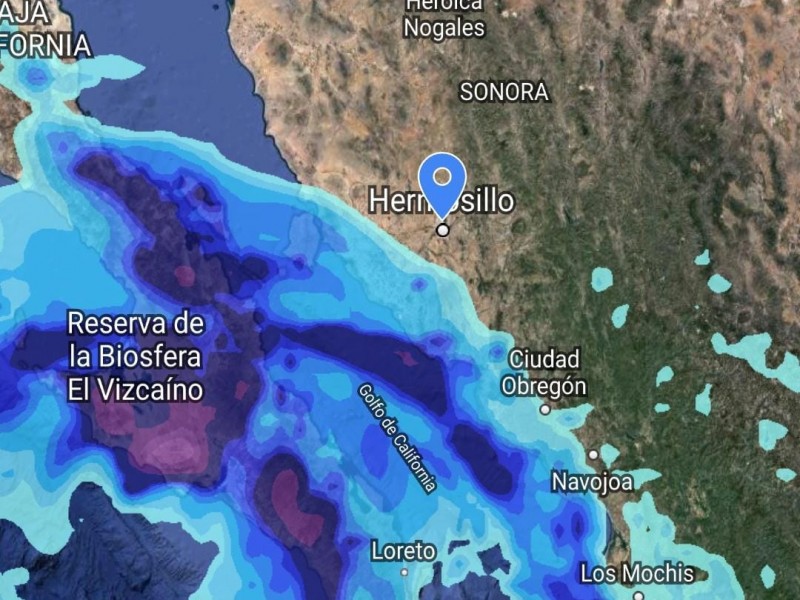 Lluvias para hoy en Guaymas y Empalme