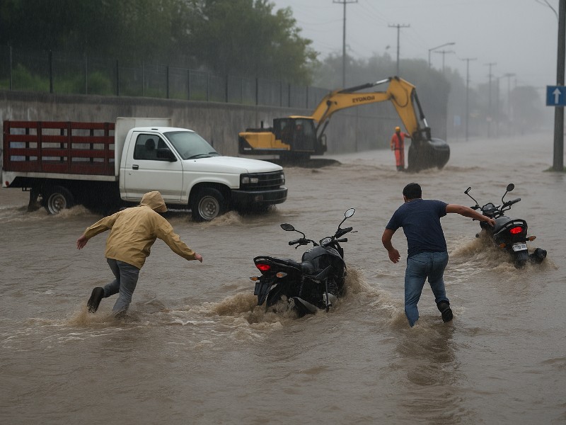 Lluvias provocan momentos de tensión y caos en Puebla