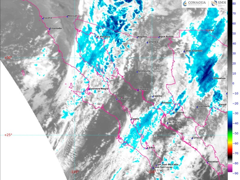 Lluvias y fuertes vientos llegan a Sonora por nuevo frente frío