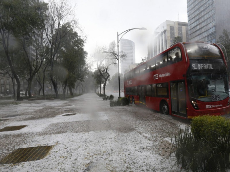 Lluvias y granizo se prevén en la CDMX