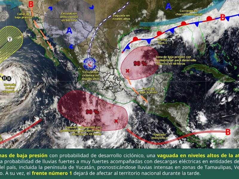 Lluvias y tormentas mantendrán condiciones inestables este miércoles en Oaxaca