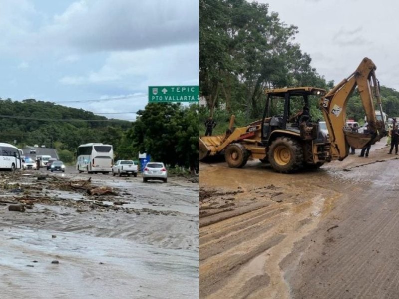 Lluvias y trabajos incompletos de limpieza dejan desbordamientos sobre la federal 200