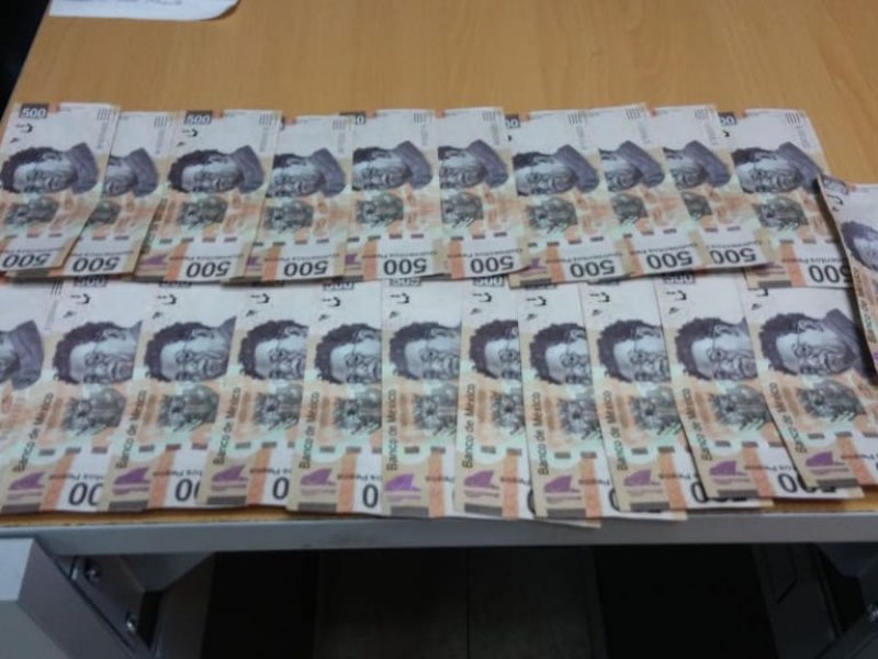 Lo detienen con 200 billetes falsos de 500