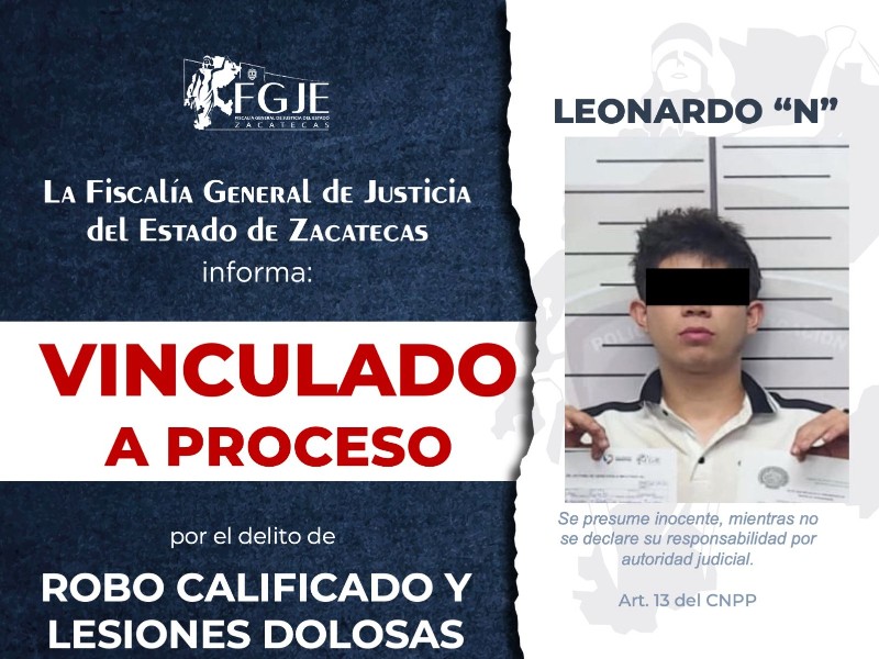 Lo vinculan a proceso por robo y agresiones a estudiantes UAZ
