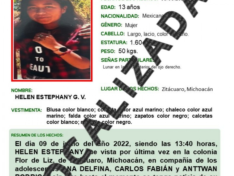 Localiza FGE a cuatro adolescentes reportados como desaparecidos en Zitácuaro