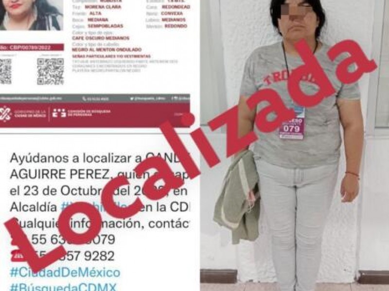 Localiza Unevig a mujer desaparecida en la CDMX