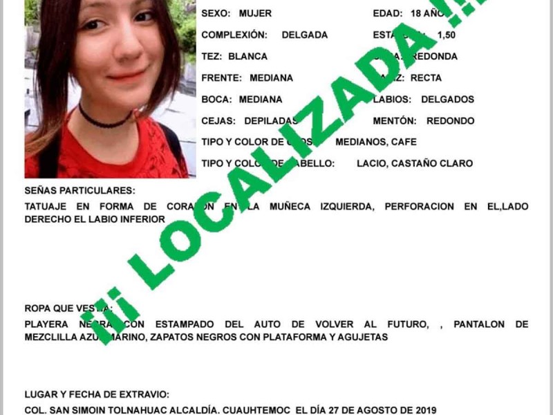 Localizan a alumna de Prepa 9 desaparecida