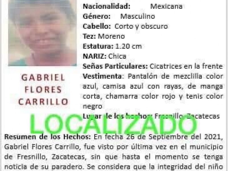 Localizan a Gabriel Flores, menor de origen wixárika desaparecido