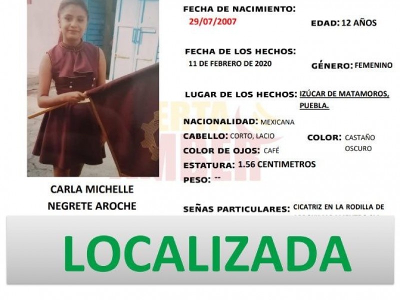 Localizan en Guerrero a menor extraviada