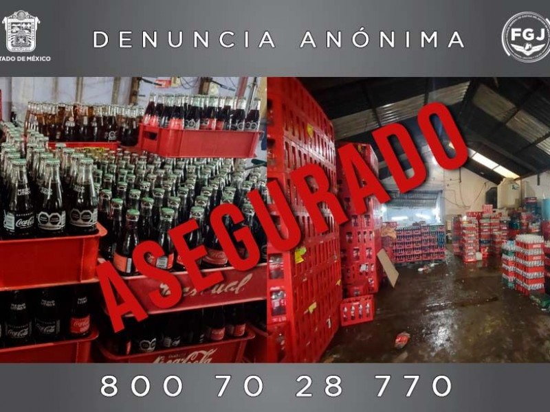 Localizan bodega donde se elaboraban refrescos falsos