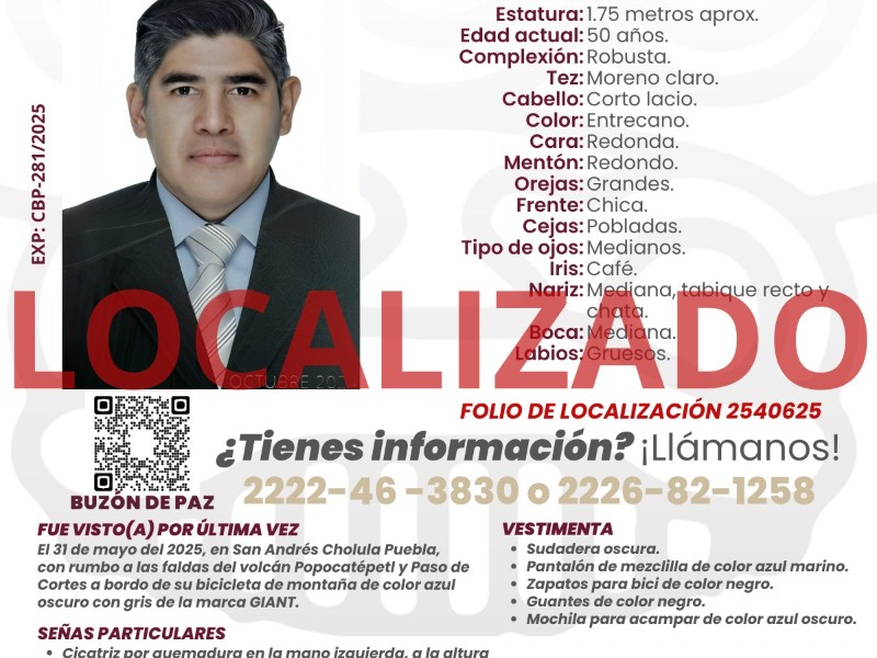 Localizan con vida al ciclista José Leroy Mata