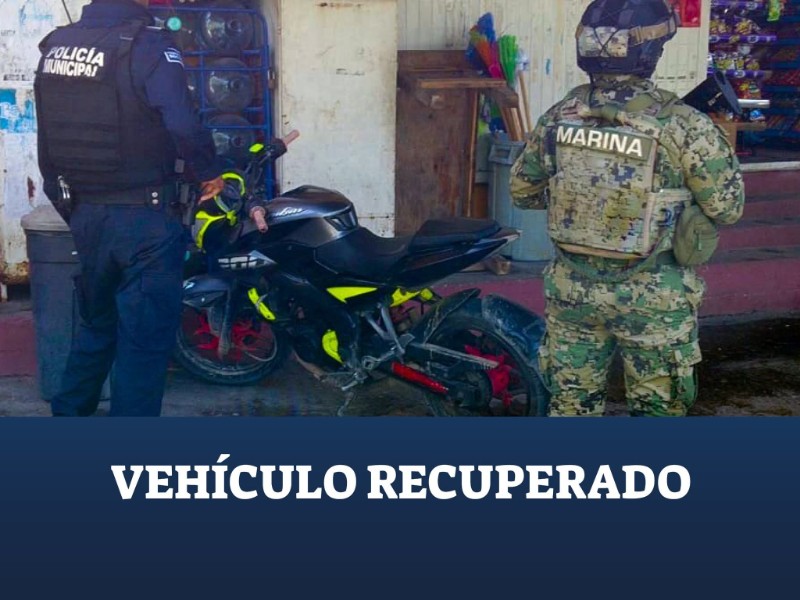 Localizan motocicleta con reporte de robo en el municipio de Manzanillo