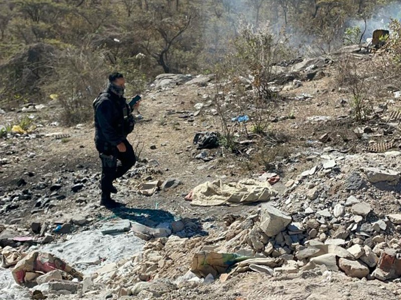 Localizan restos humanos en predio del Cerro del Cuatro