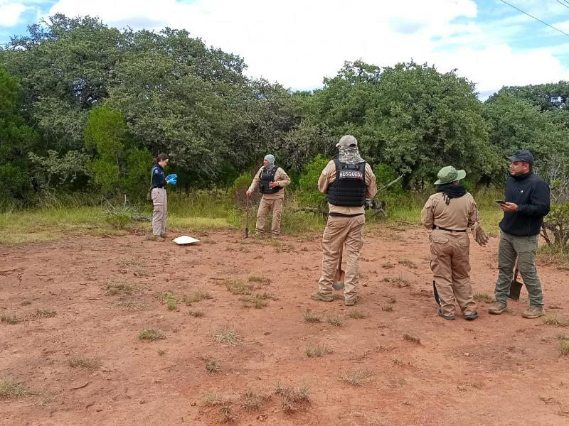 Localizan restos óseos durante búsqueda de personas desaparecidas en comunidad de Sombrerete