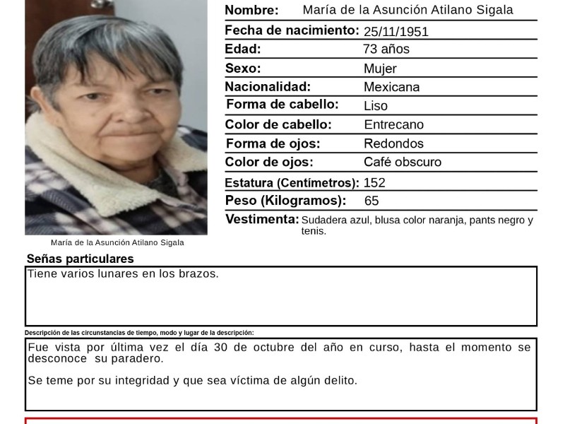 Localizan sin vida a María tras 10 días de búsqueda