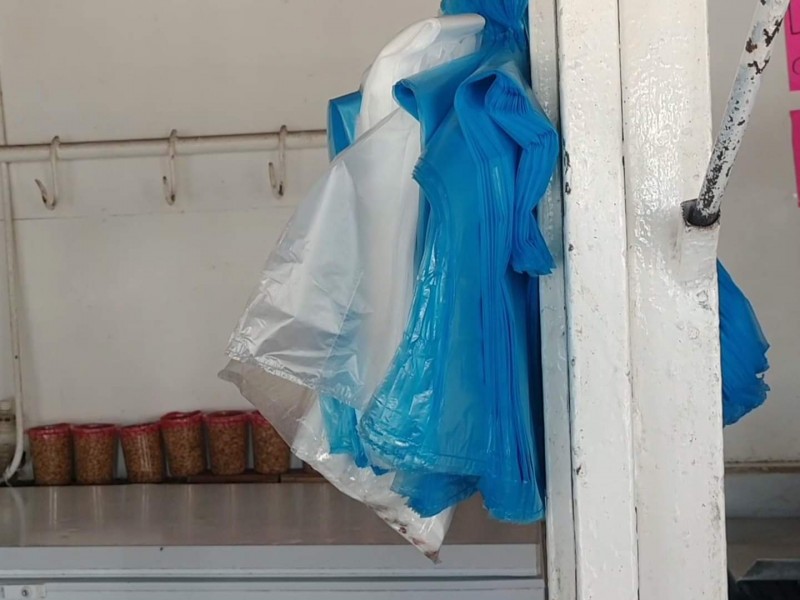 Locatarios de mercado continúan usando bolsa de plástico