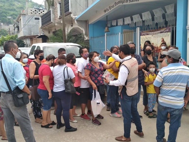 Logística de vacunación  genera inconformidad en San Blas Atempa