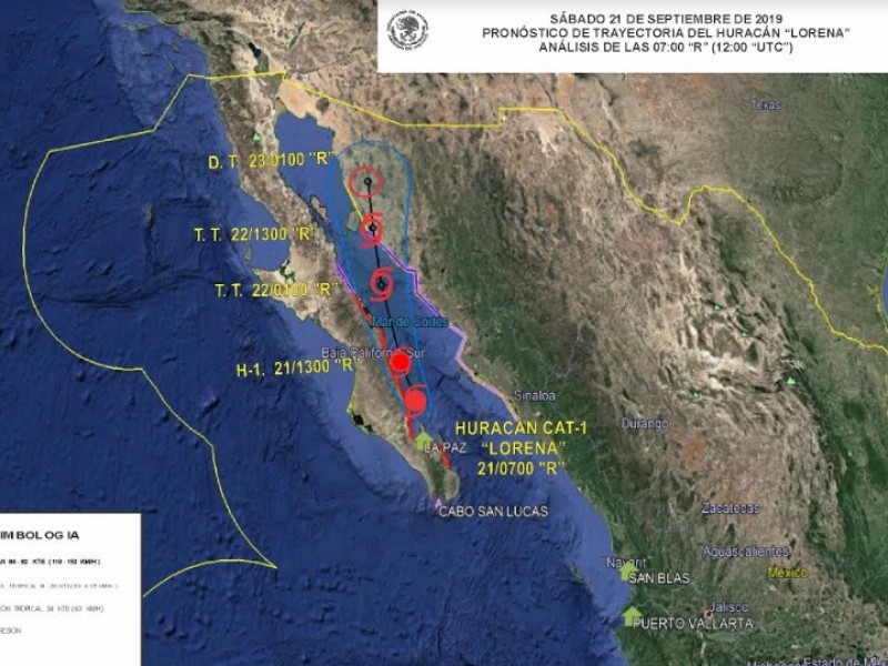 Lorena mantendrá trayectoria al norte-noroeste: SEMAR