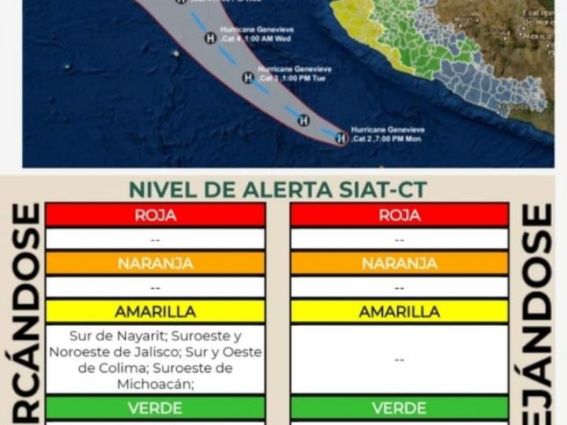 Los Cabos en alerta verde por proximidad de huracán 