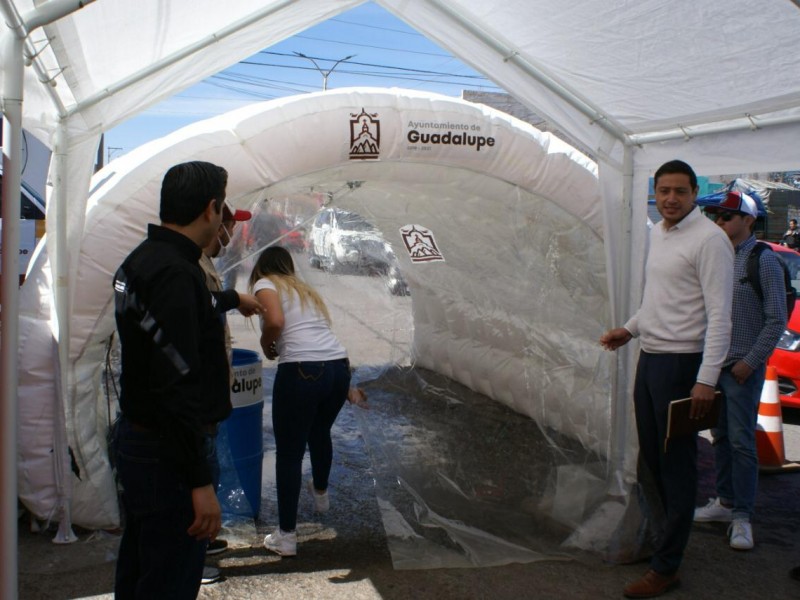 Los túneles de sanitización en Guadalupe se encuentran aprobados: Alcalde