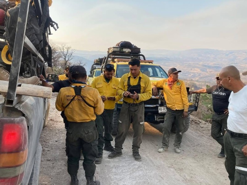 Luchan combatientes por apagar incendio en La Yesca