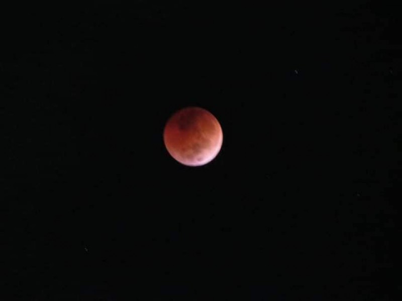 Luna de sangre maravilló a xalapeños; eclipse si fue visible