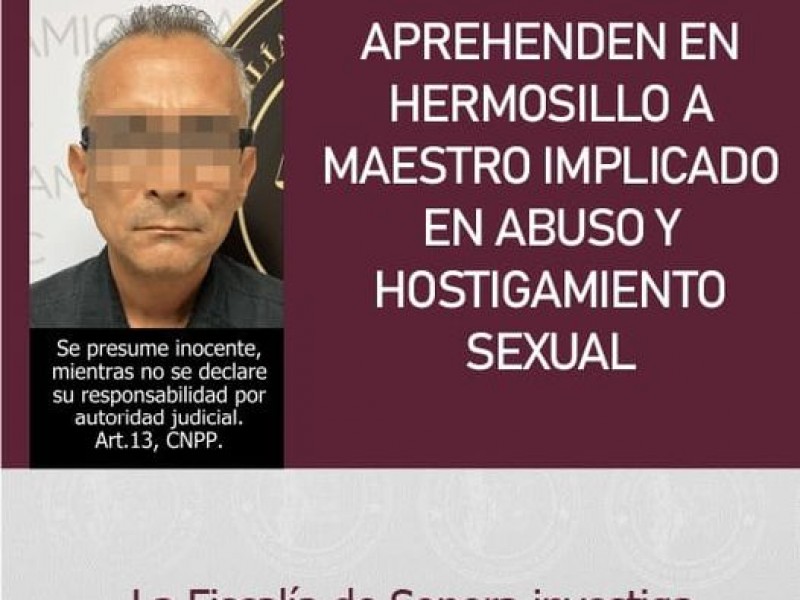 Maestro implicado en abuso y hostigamiento sexual.