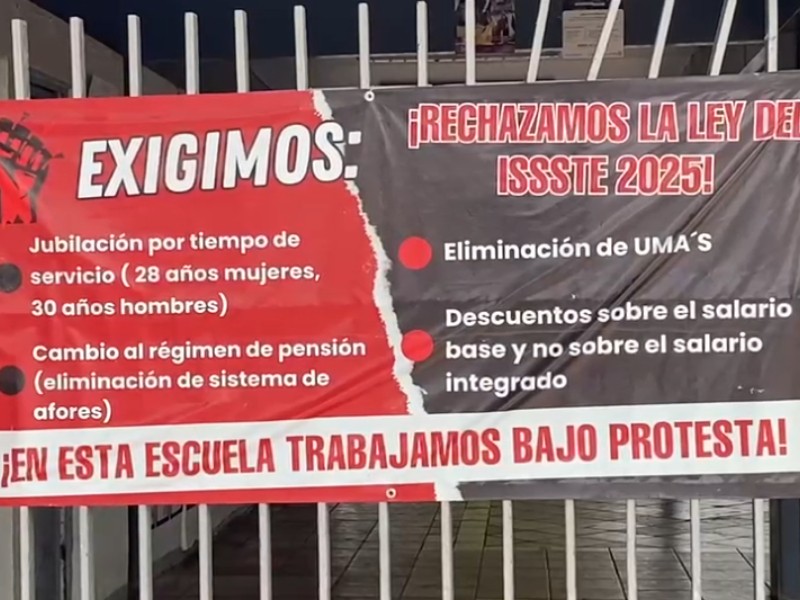 Maestros reanudan paro por reforma a ley del ISSSTE
