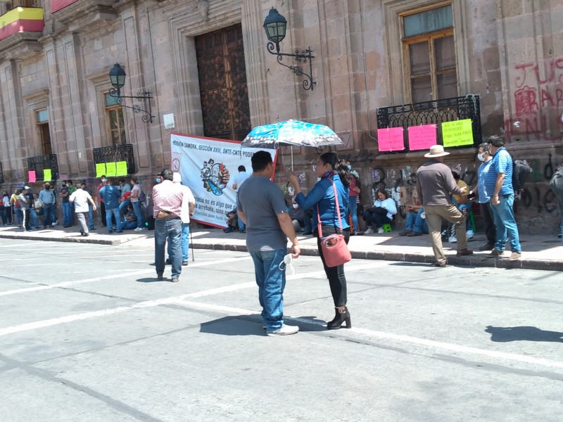 Magisterio sigue protestas en Morelia en demanda de sus pagos