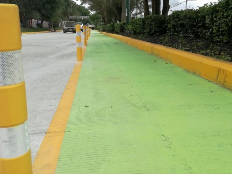 Mala implementación de ciclovía