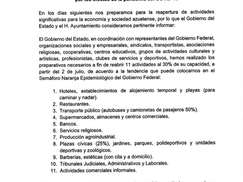 Mañana comienza la Nueva Normalidad en Zihuatanejo