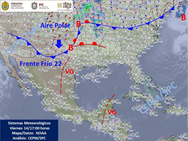 Mañana habrá Norte violento en Veracruz
