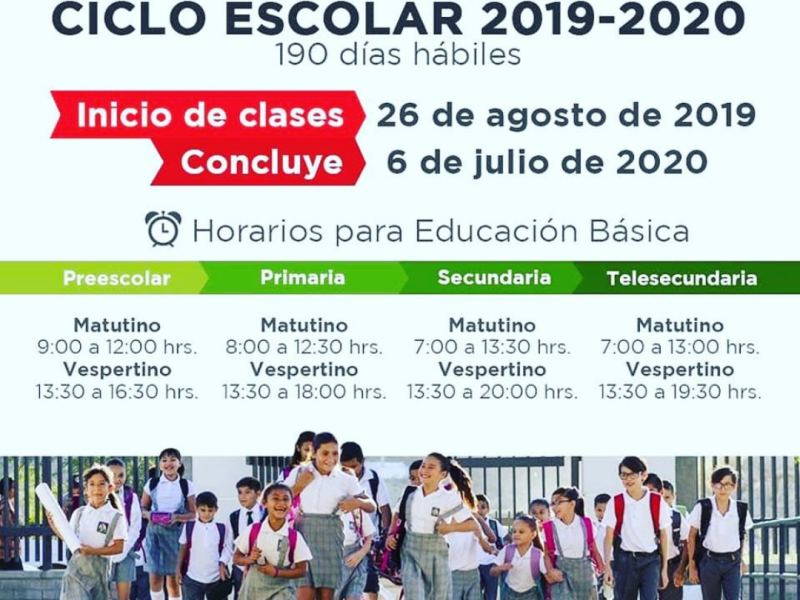 Mañana inician clases en escuelas de Educación Básica