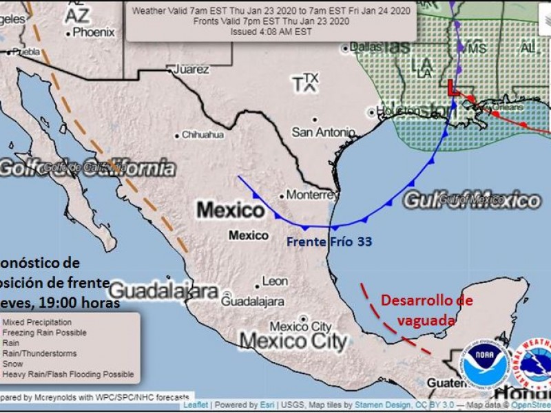 Mañana llega nuevo Frente Frío a Veracruz