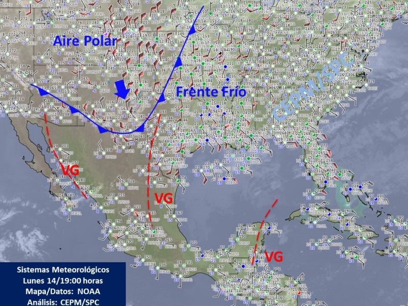 Mañana otro Frente Frío en Veracruz